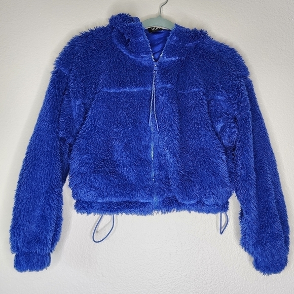 Urban Outfitters BDG Blue Fuzzy Hoodie S - Picture 1 of 6